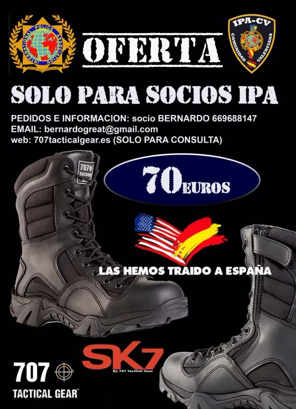 IPA CV – Botas 707 Tactical Gear